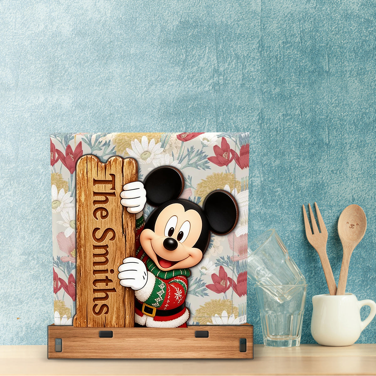 Merry Christmas - Personalized Mouse Napkin Holder