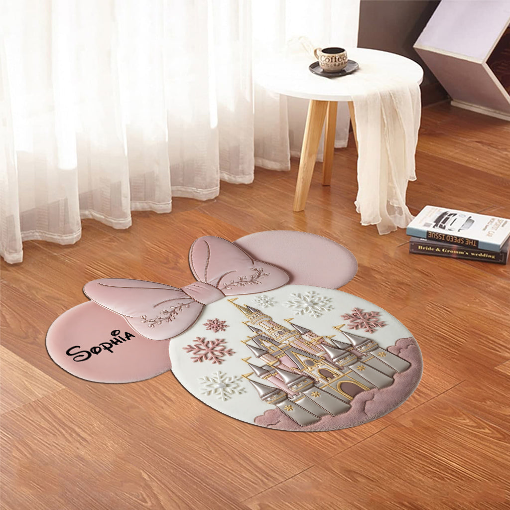 Magical Castle - Personalized Mouse Shaped Doormat/ Rug