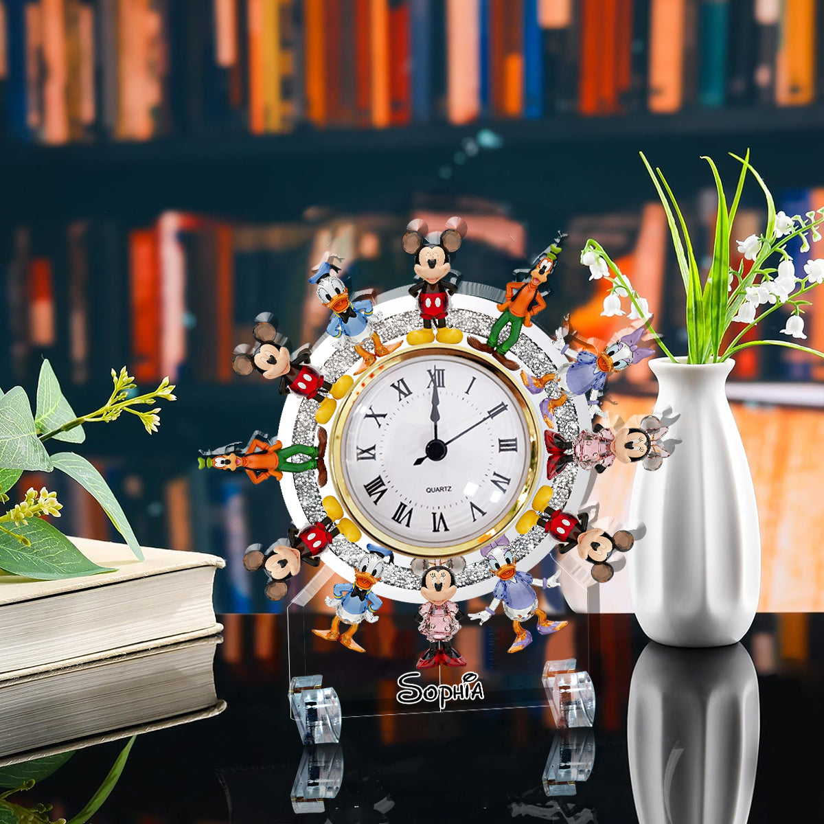 Mouse Club House - Personalized Mouse Acrylic Clock Plaque