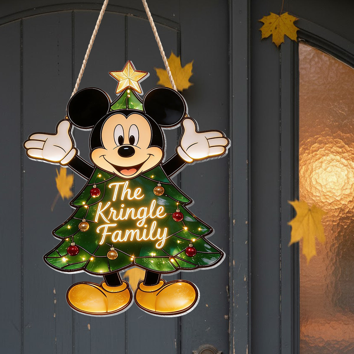 Magical Christmas Tree - Personalized Mouse LED Light Acrylic Sign