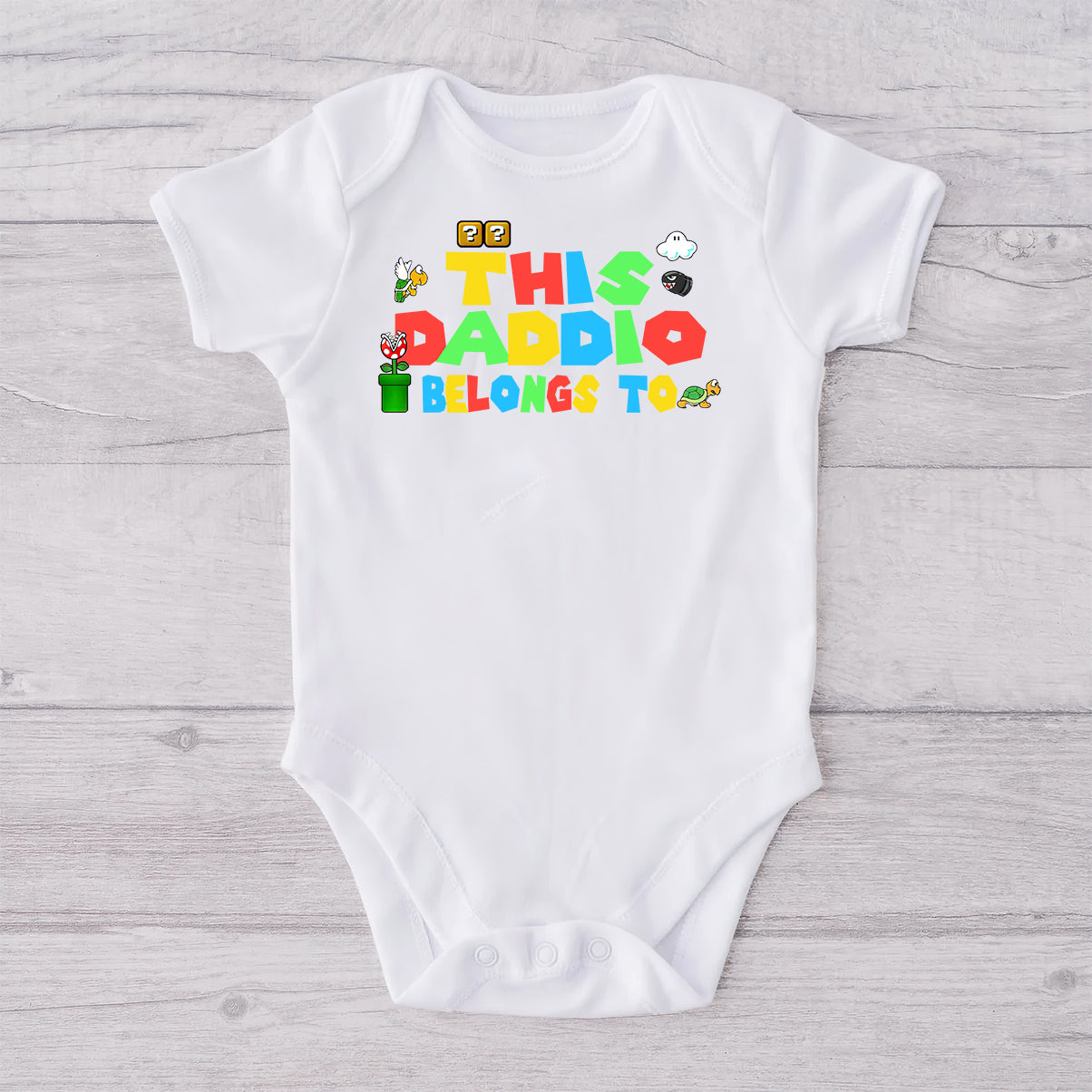 My Cool Daddio - Personalized Super Plumber T-shirt And Baby Onesie