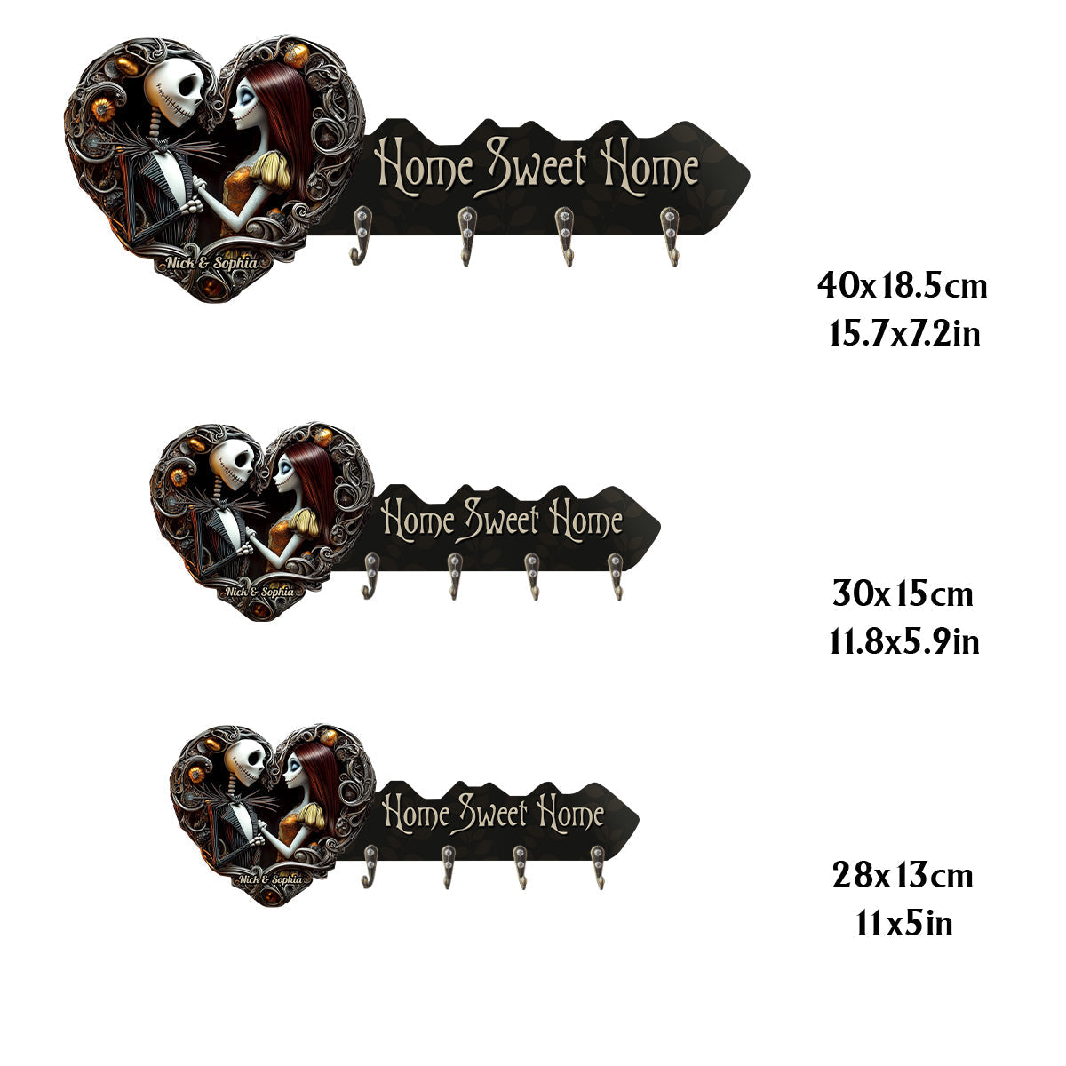 Our Home - Personalized Nightmare Custom Shaped Key Rack
