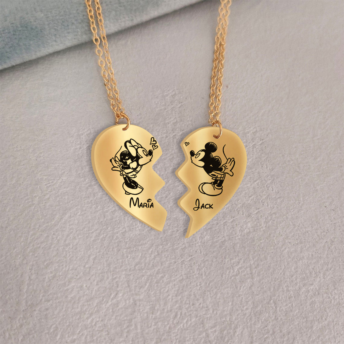 Magical Love - Personalized Mouse Matching Pendant Necklace