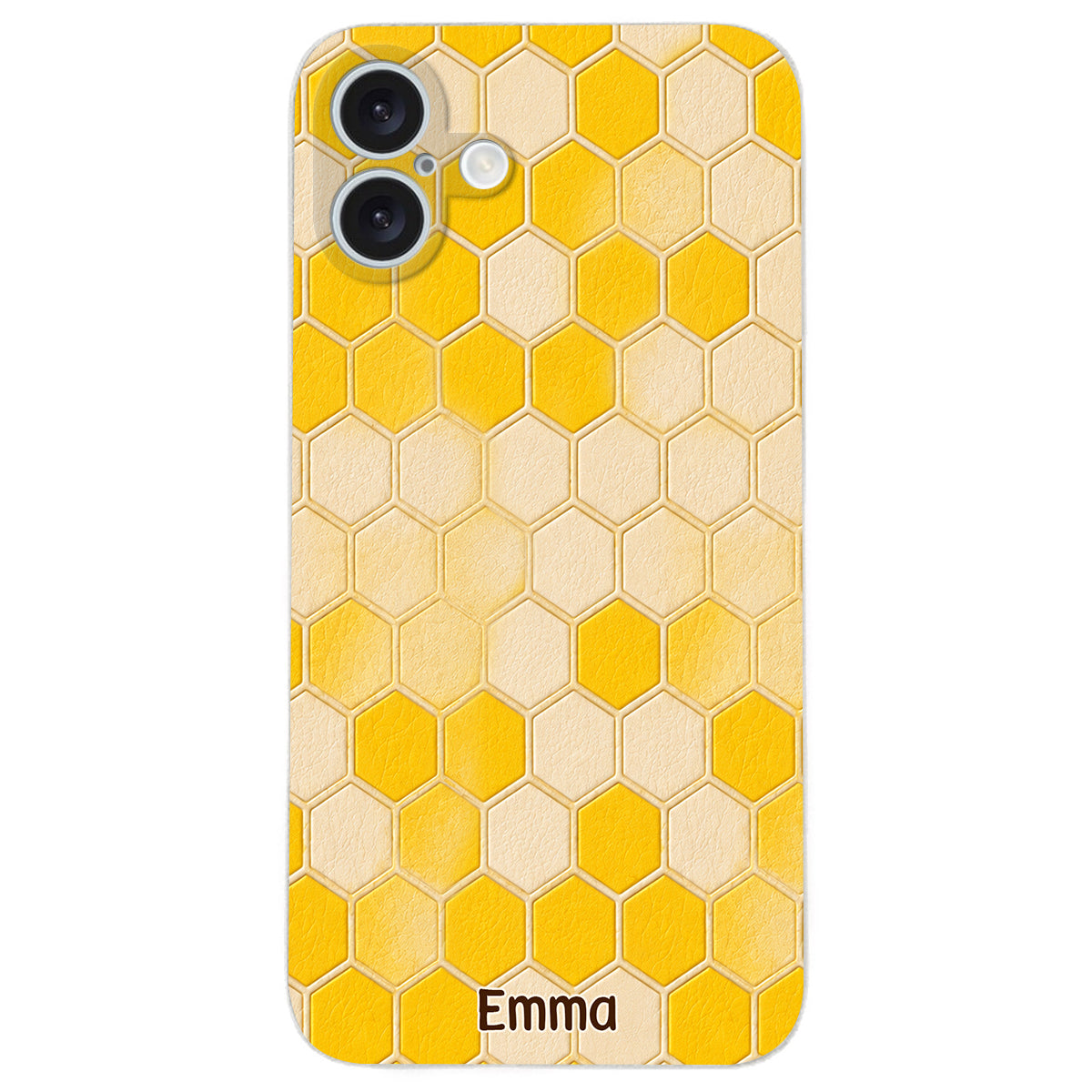 Winnie Friends Leather Case & Dangling Charm - Personalized Yellow Bear 3D Embossed Leather Phone Case