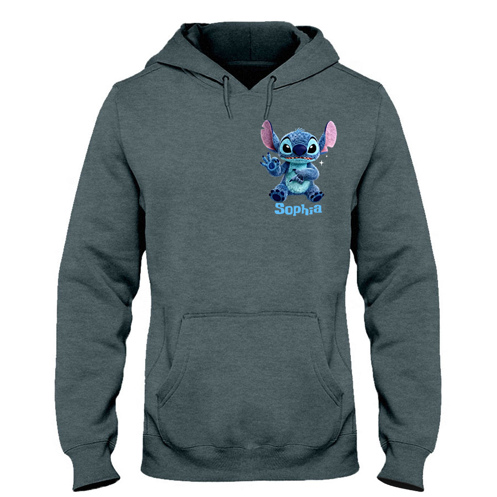Cute Alien - Personalized Ohana T-shirt And Hoodie