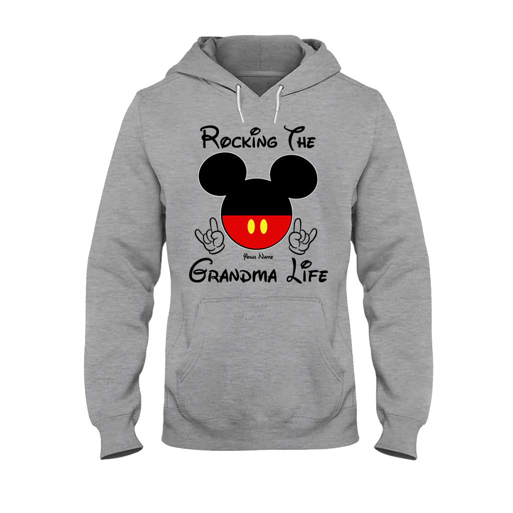 Rocking The Grandma Life - Personalized Mother's Day Mouse T-shirt and Hoodie
