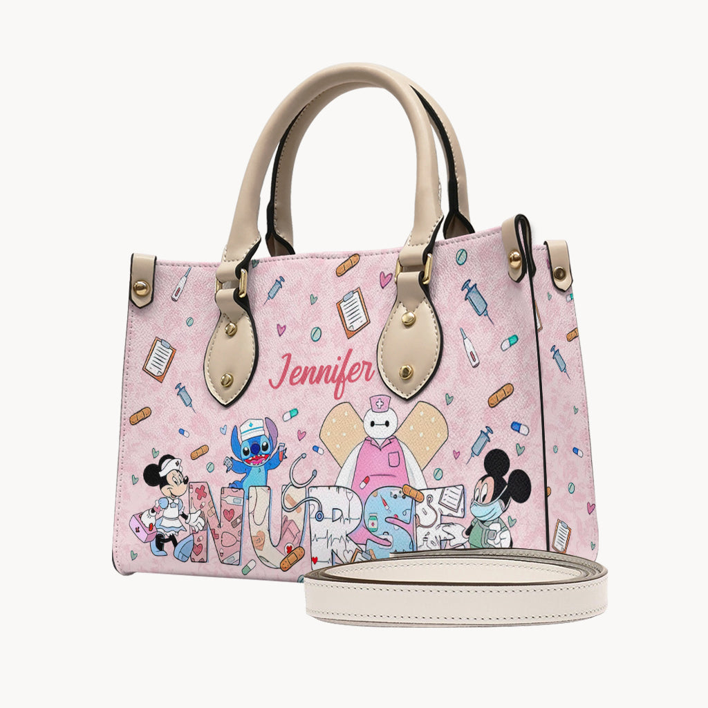 Nurse Life - Personalized Nurse Leather Handbag
