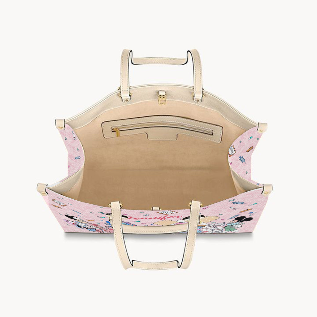 Nurse Life - Personalized Nurse Leather Handbag