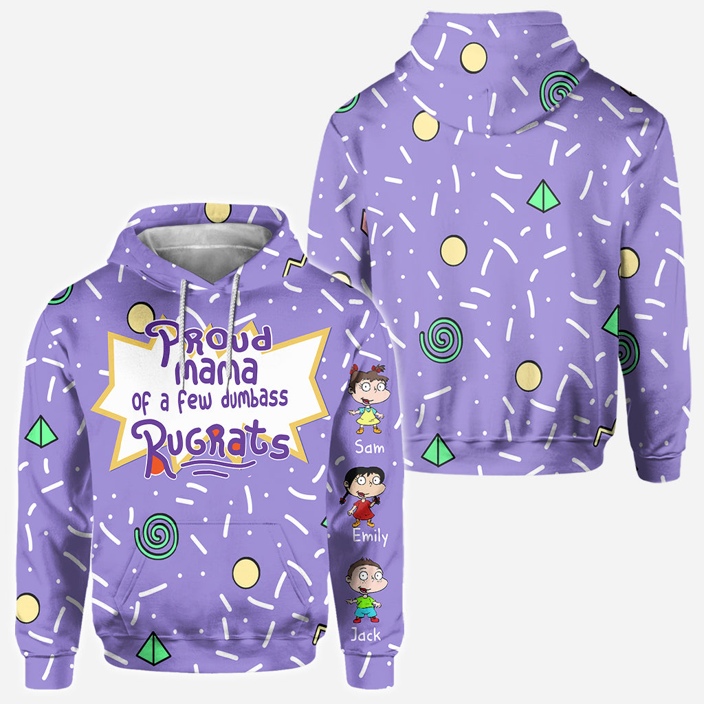 Proud Mama Of A Few Kids - Personalized 90's Cartoon All Over Shirt