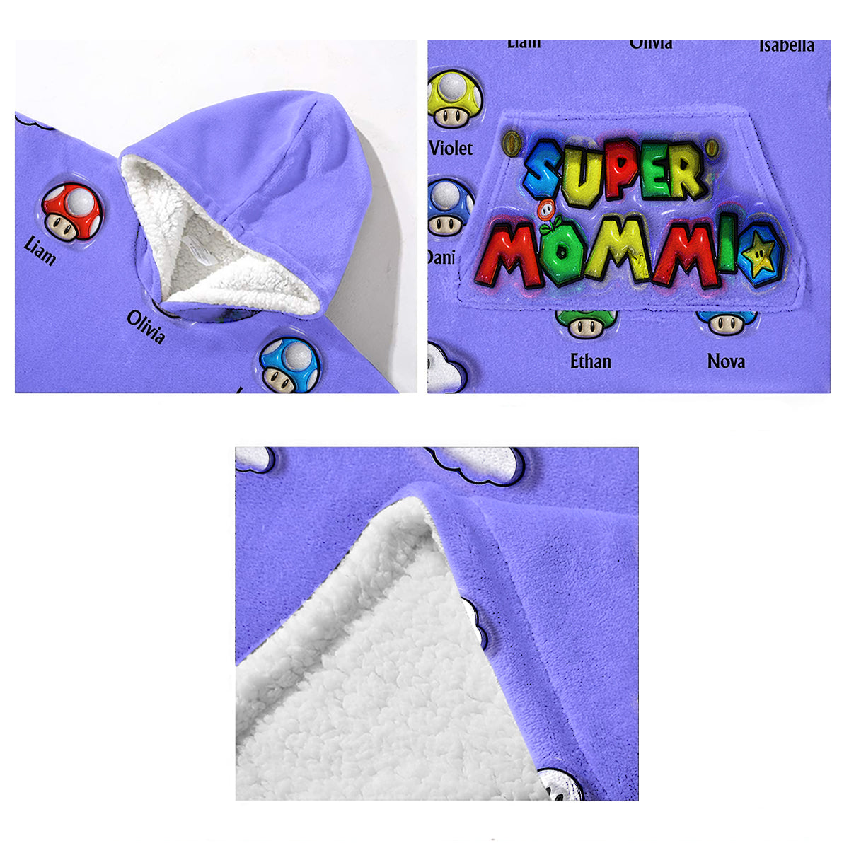 Super Mommio - Personalized Super Plumber Blanket Hoodie