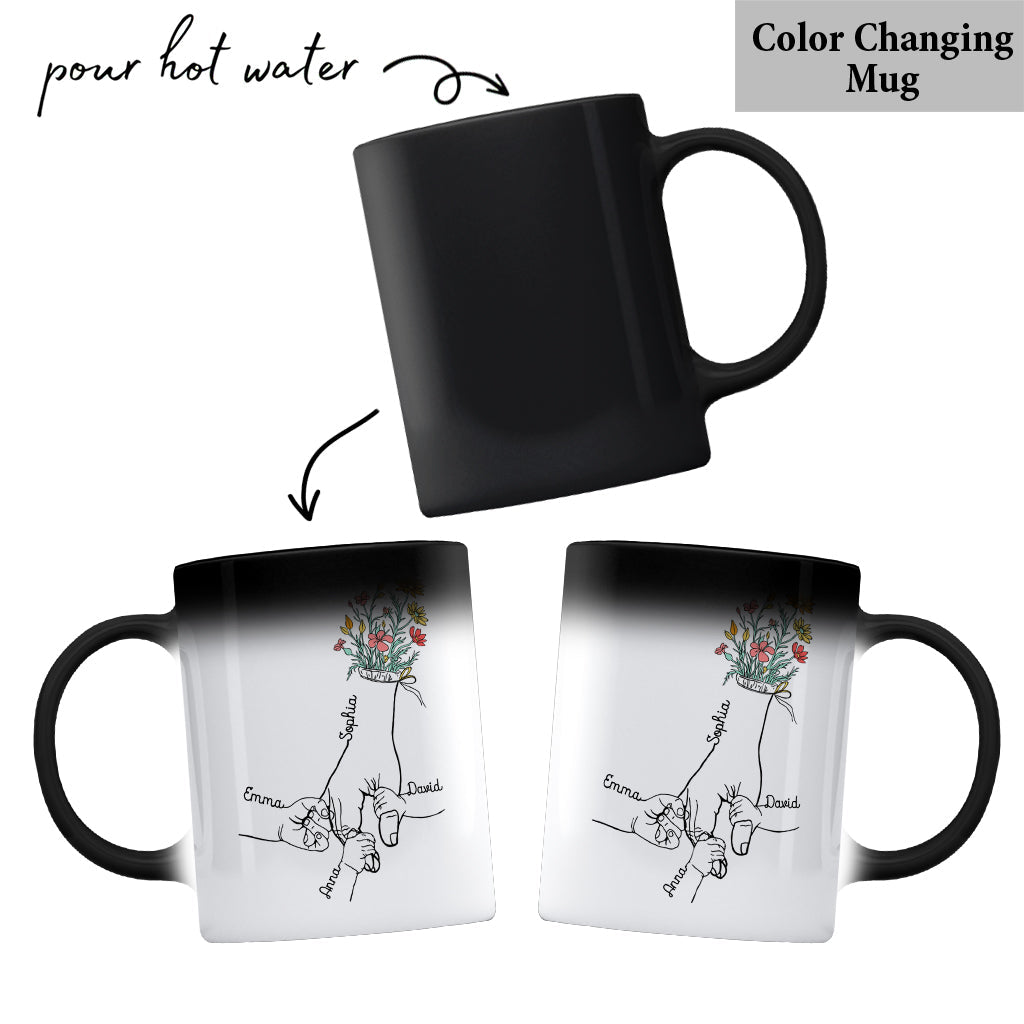 Holding Mom's Hand - Personalized Mother Mug