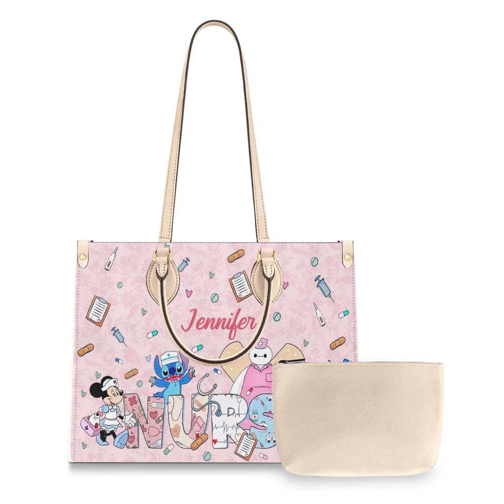 Nurse Life - Personalized Nurse Leather Handbag