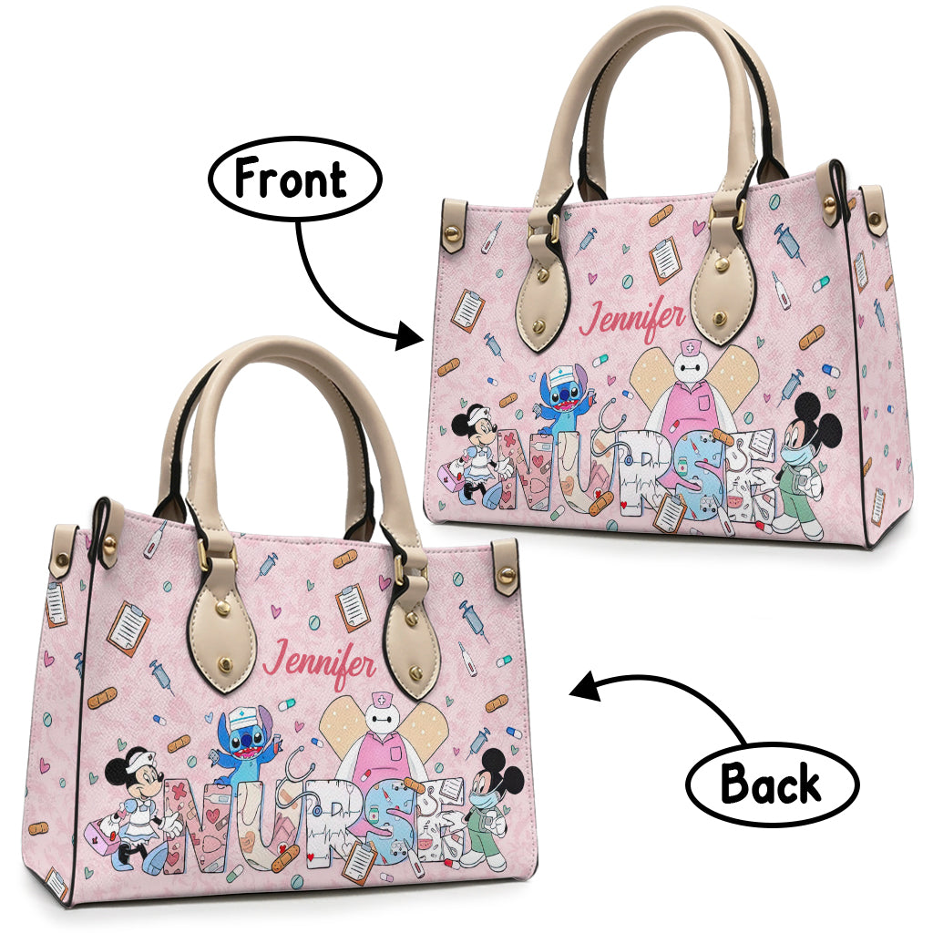 Nurse Life - Personalized Nurse Leather Handbag