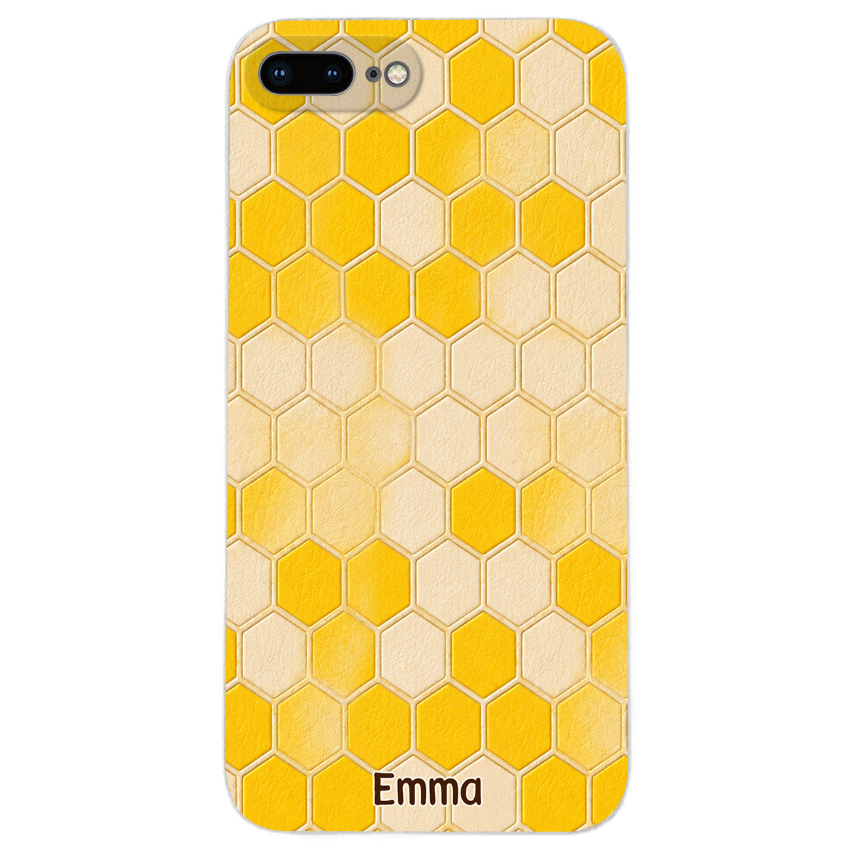 Winnie Friends Leather Case & Dangling Charm - Personalized Yellow Bear 3D Embossed Leather Phone Case