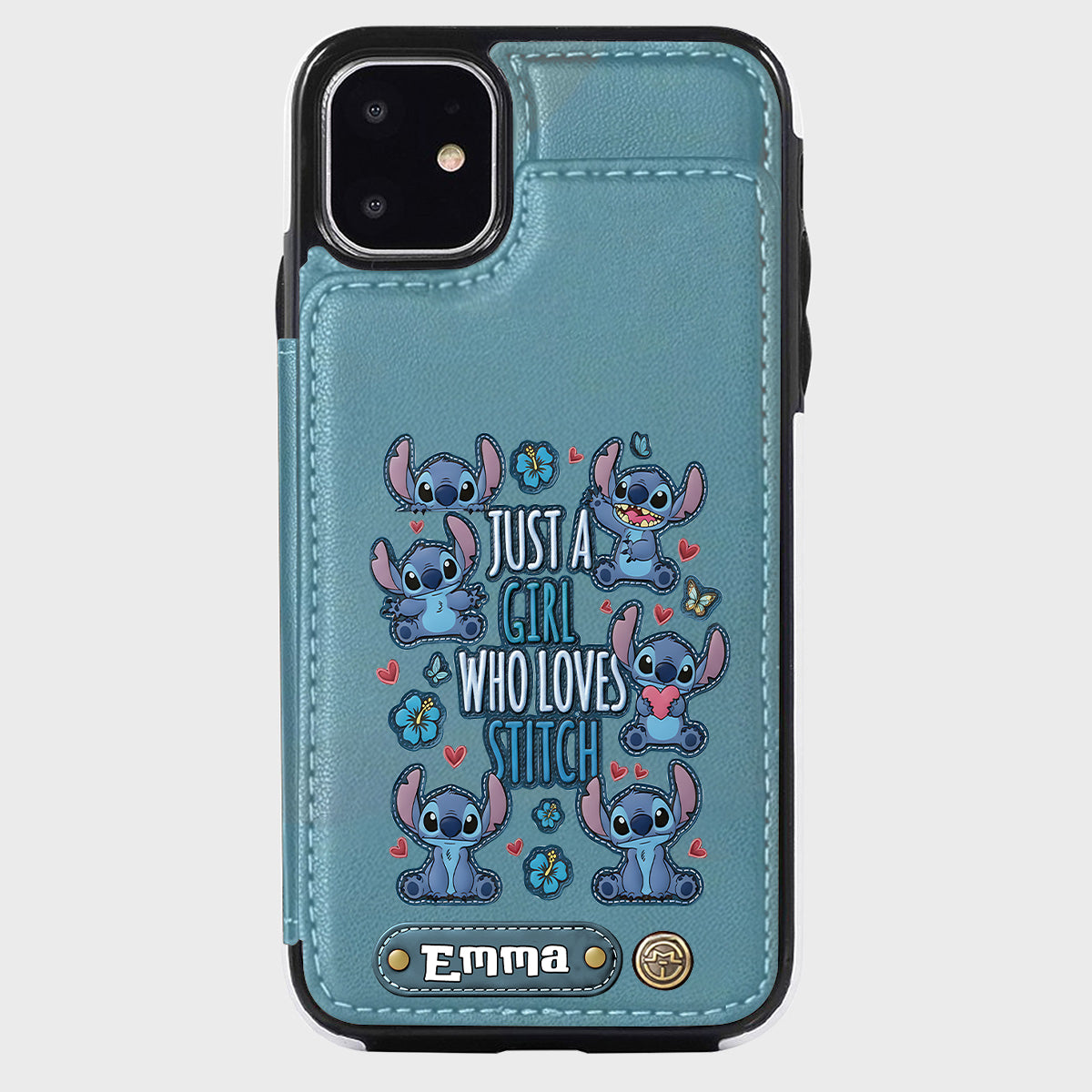 Just A Girl Who Loves Stitch - Personalized Ohana Wallet Phone Case