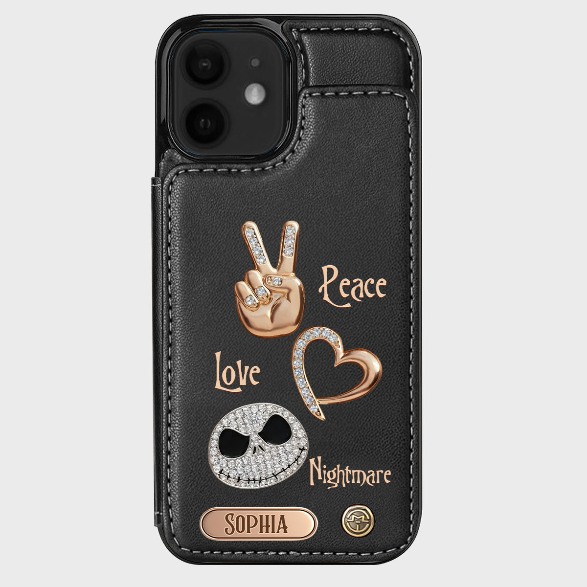 Peace Love Nightmare - Personalized Nightmare Wallet Phone Case