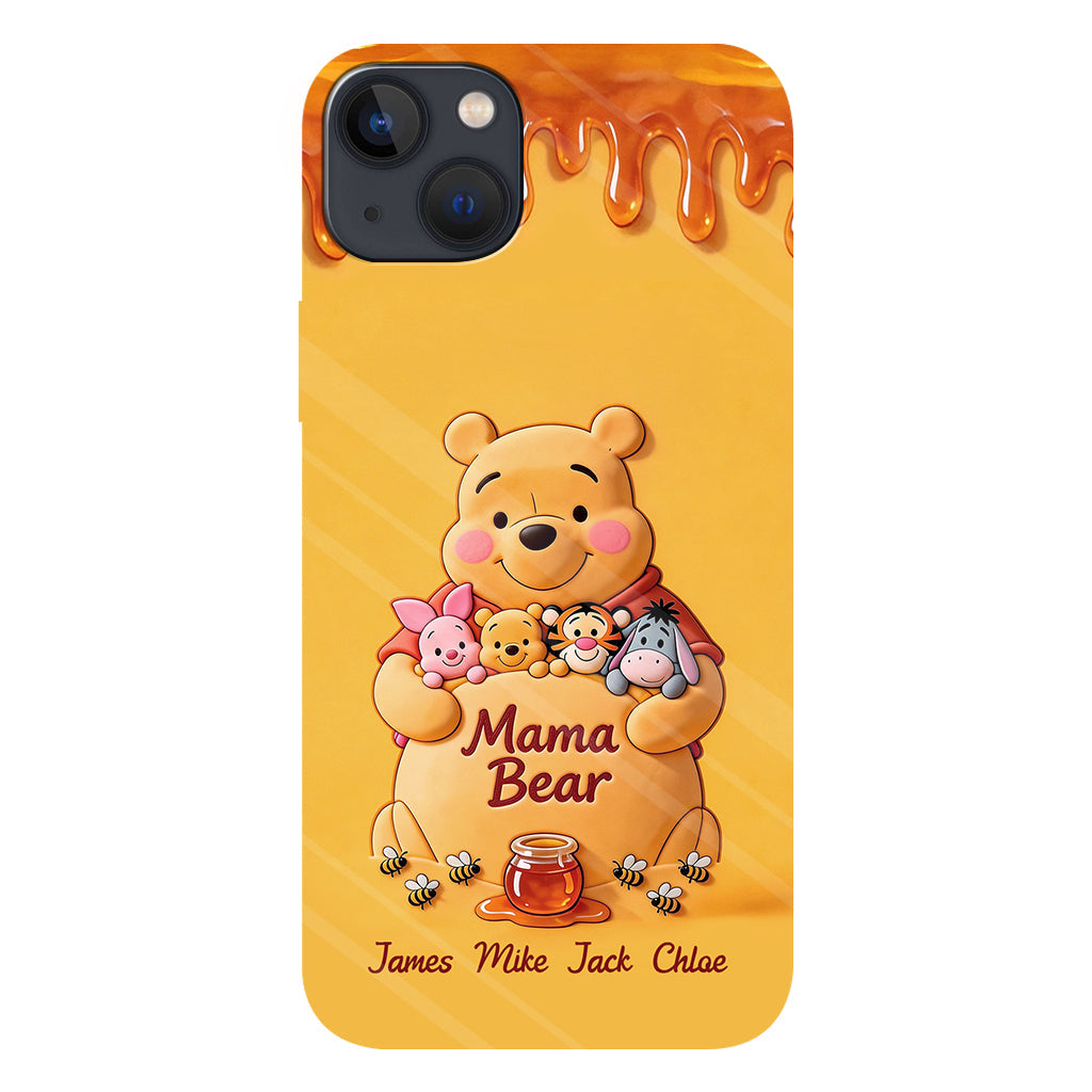 Mama Bear - Personalized Yellow Bear Full Print Phone Case