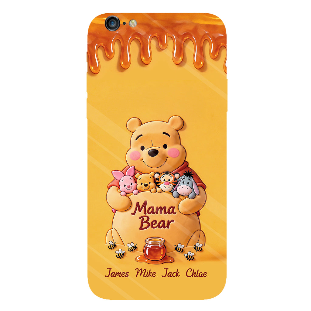 Mama Bear - Personalized Yellow Bear Full Print Phone Case