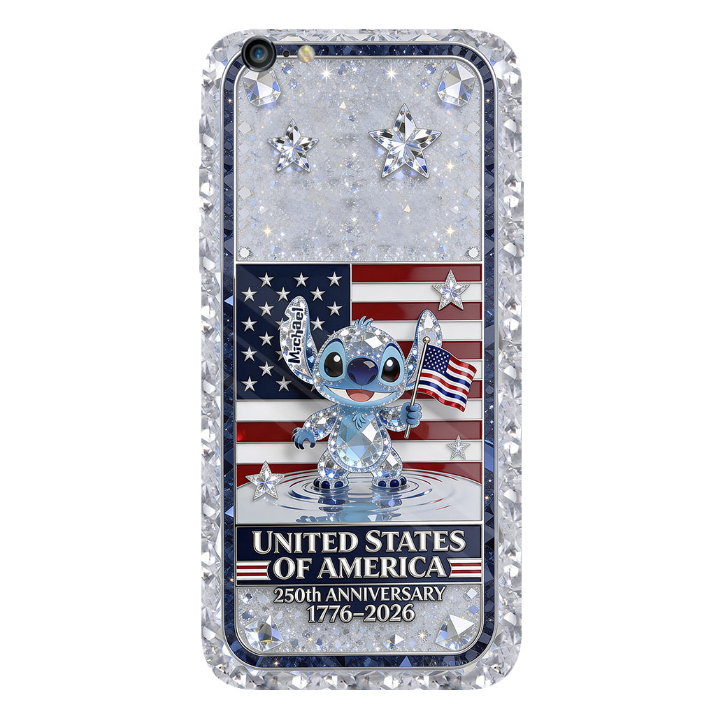 USA 250th Anniversary Cute Cartoon - Personalized Ohana Full Print Phone Case