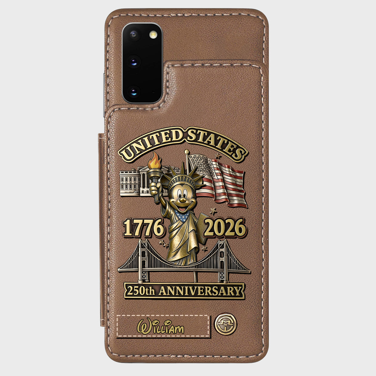 250 Years Of Freedom 1776 2026 - Personalized Mouse Wallet Phone Case