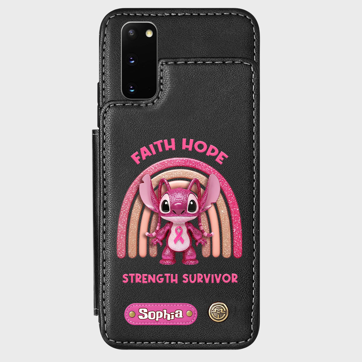 Faith Hope Love - Personalized Breast Cancer Awareness Wallet Phone Case
