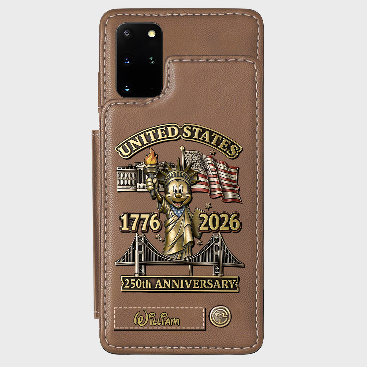 250 Years Of Freedom 1776 2026 - Personalized Mouse Wallet Phone Case