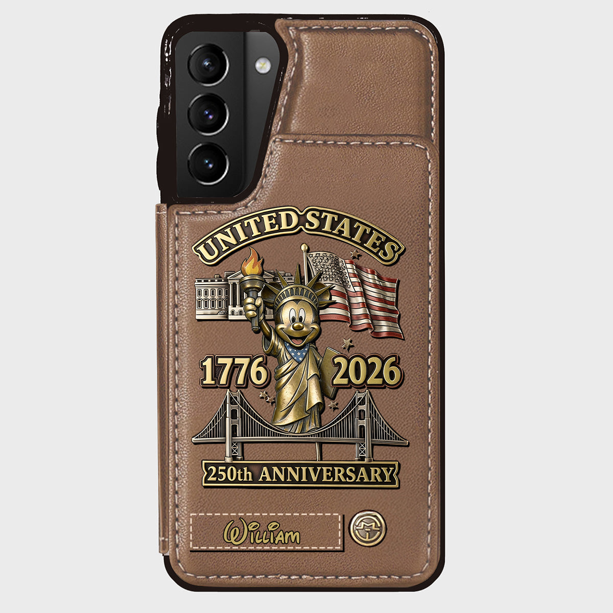 250 Years Of Freedom 1776 2026 - Personalized Mouse Wallet Phone Case