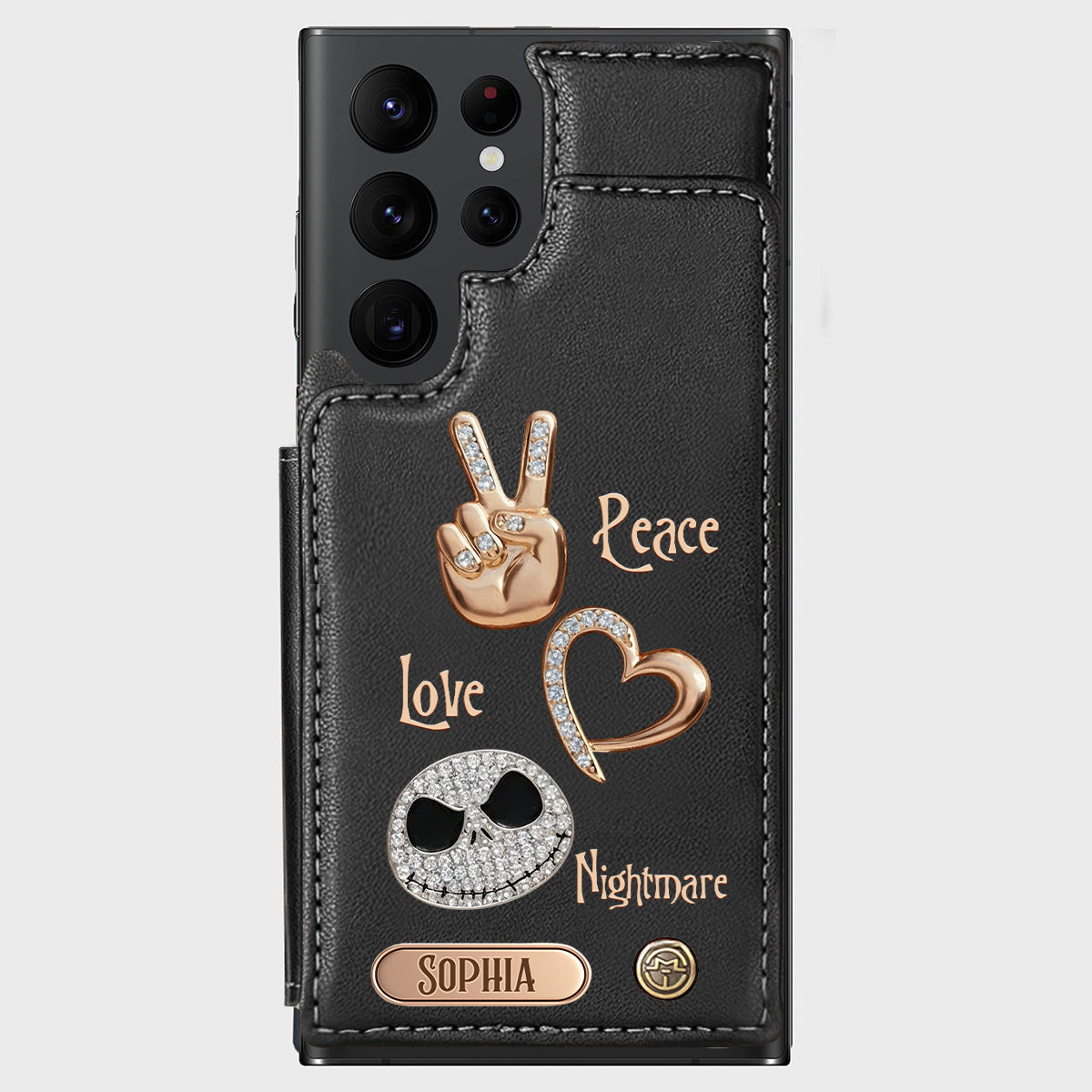 Peace Love Nightmare - Personalized Nightmare Wallet Phone Case