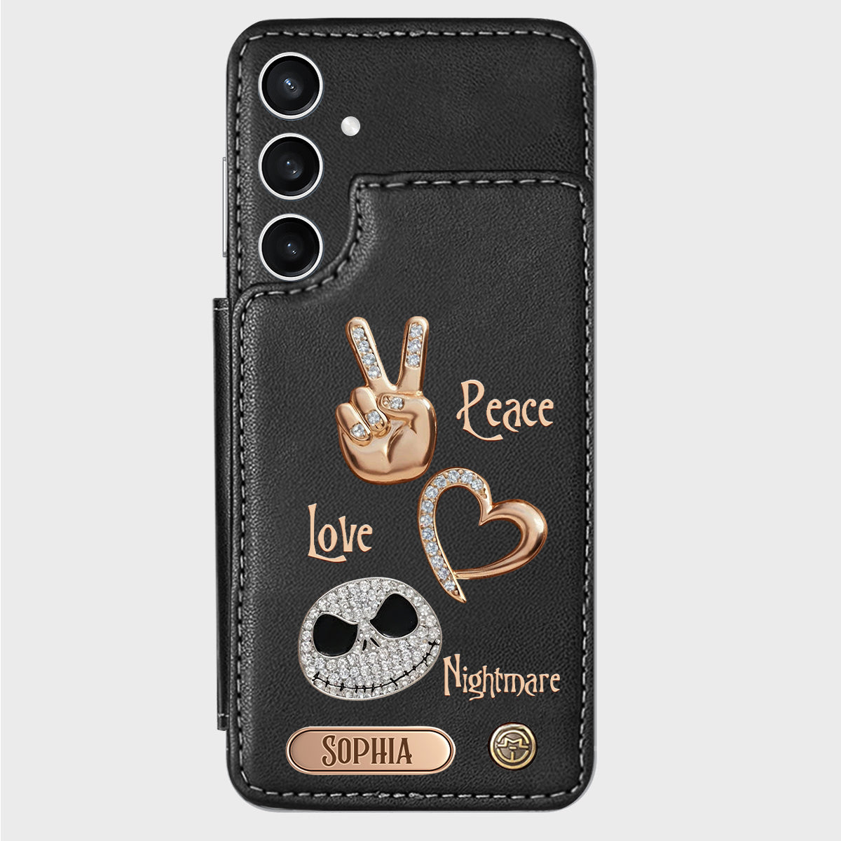 Peace Love Nightmare - Personalized Nightmare Wallet Phone Case