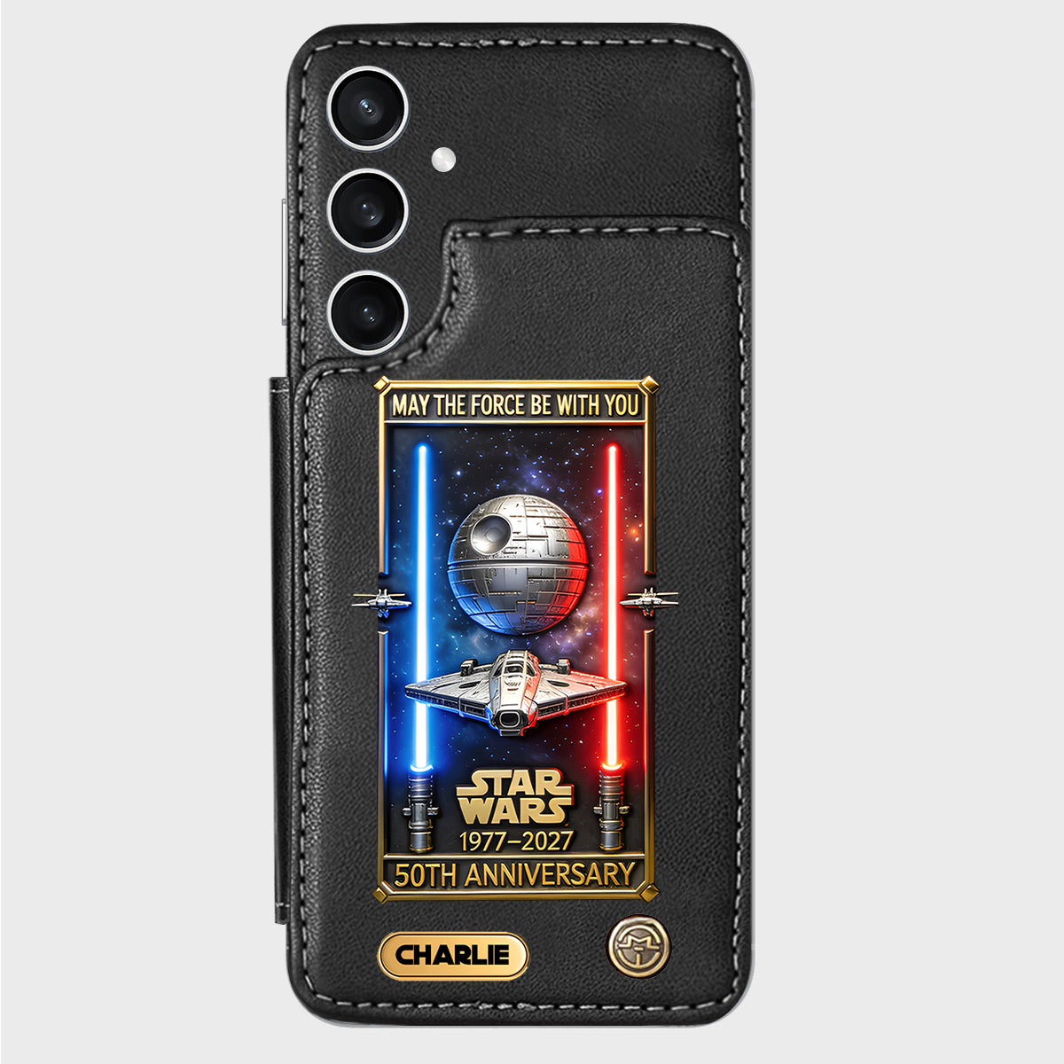 50th Anniversary - Personalized The Force Wallet Phone Case