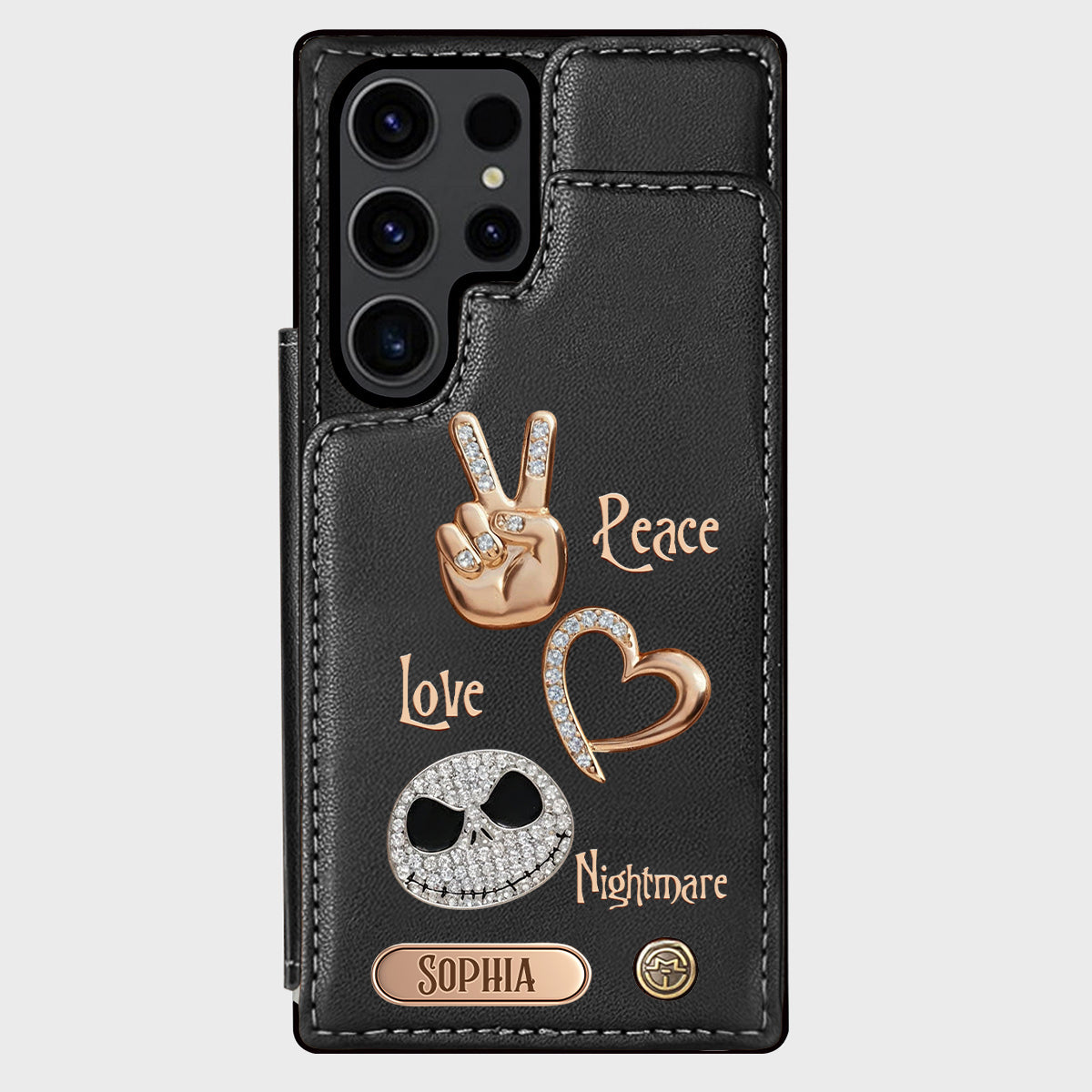 Peace Love Nightmare - Personalized Nightmare Wallet Phone Case