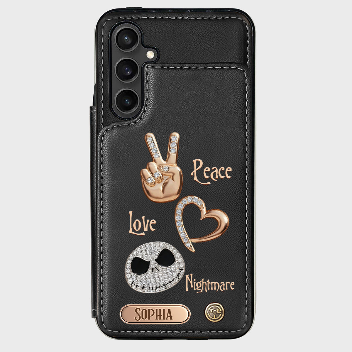 Peace Love Nightmare - Personalized Nightmare Wallet Phone Case