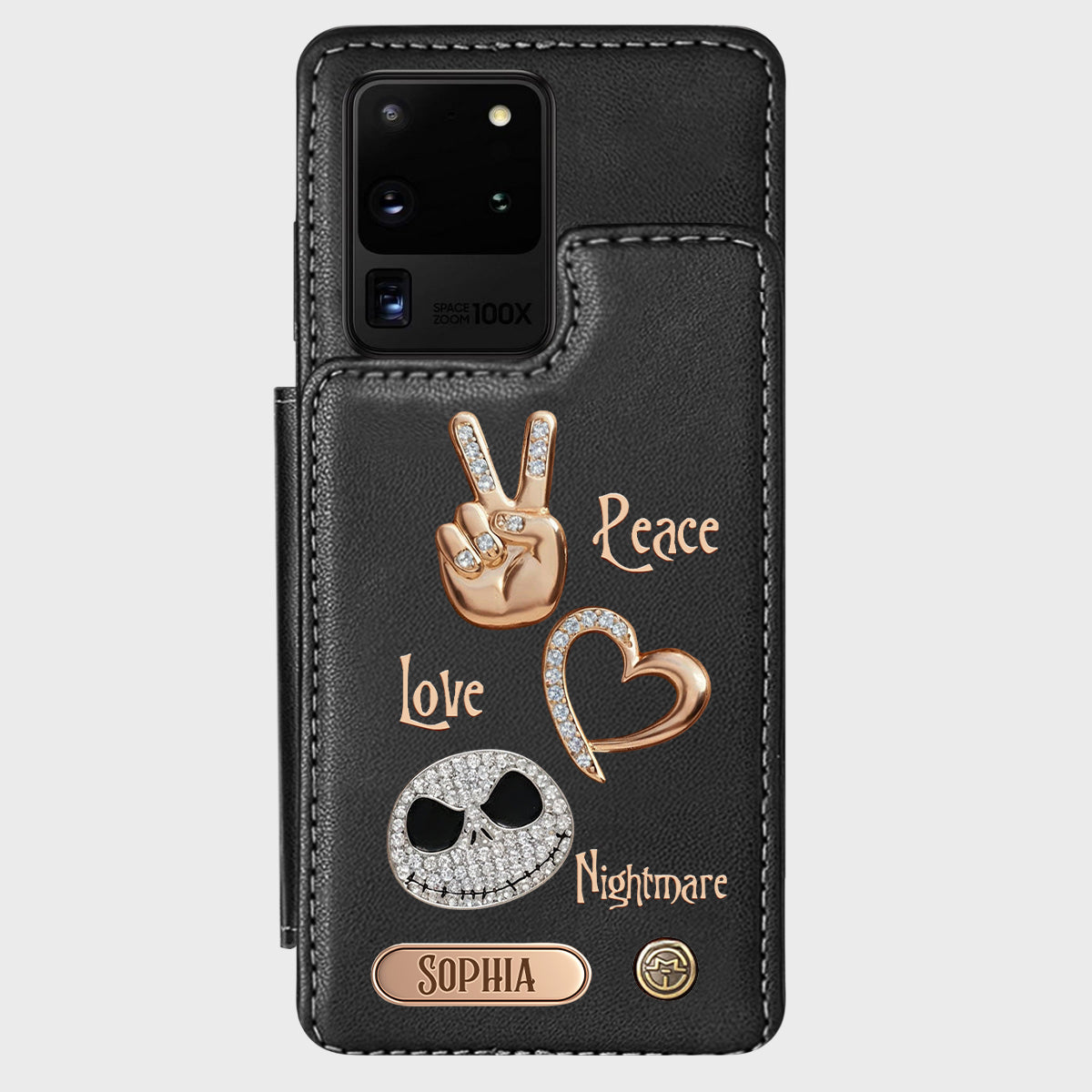 Peace Love Nightmare - Personalized Nightmare Wallet Phone Case