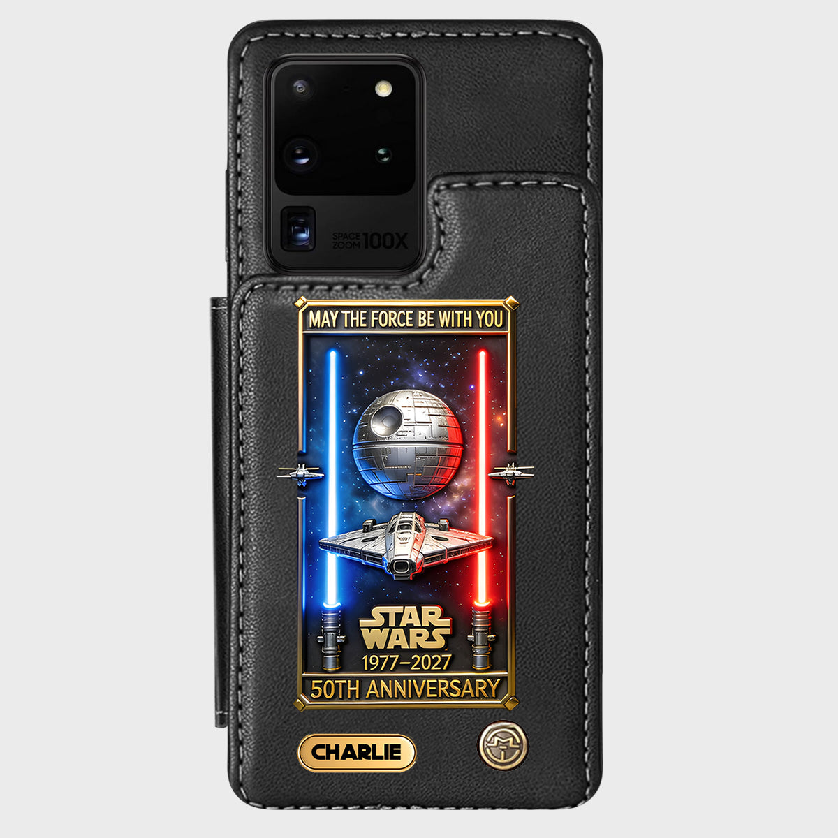 50th Anniversary - Personalized The Force Wallet Phone Case