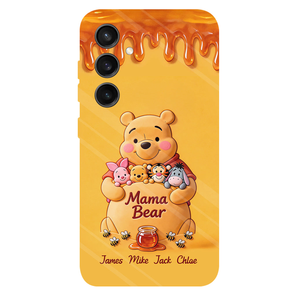 Mama Bear - Personalized Yellow Bear Full Print Phone Case