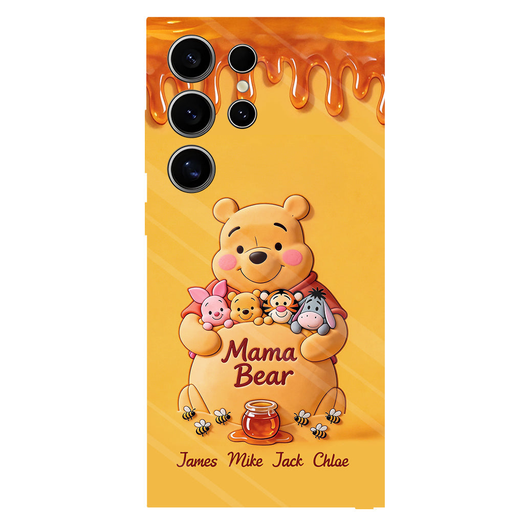 Mama Bear - Personalized Yellow Bear Full Print Phone Case