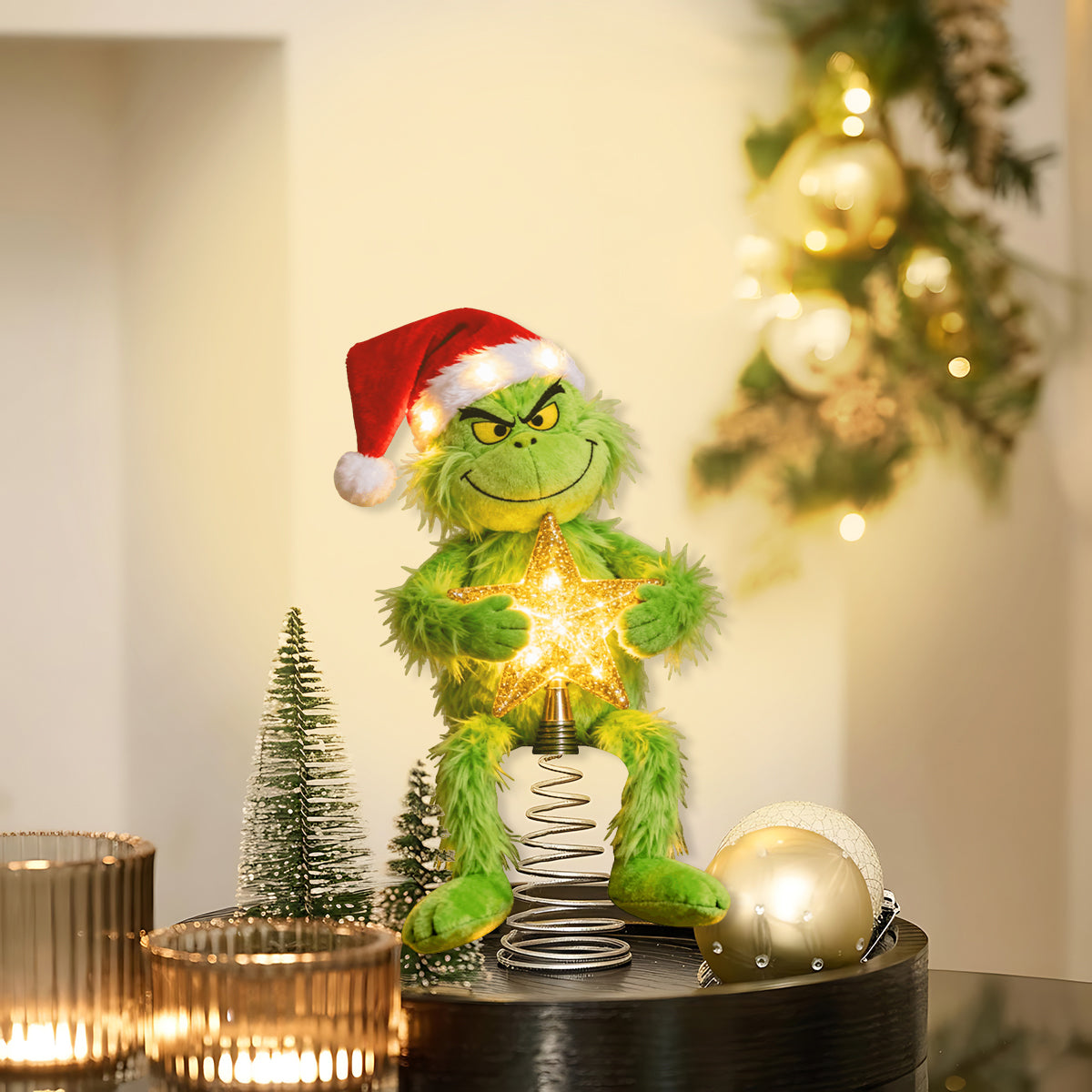 [MUST-HAVE] Merry Grinchmas - Stole Christmas LED Light Tree Topper