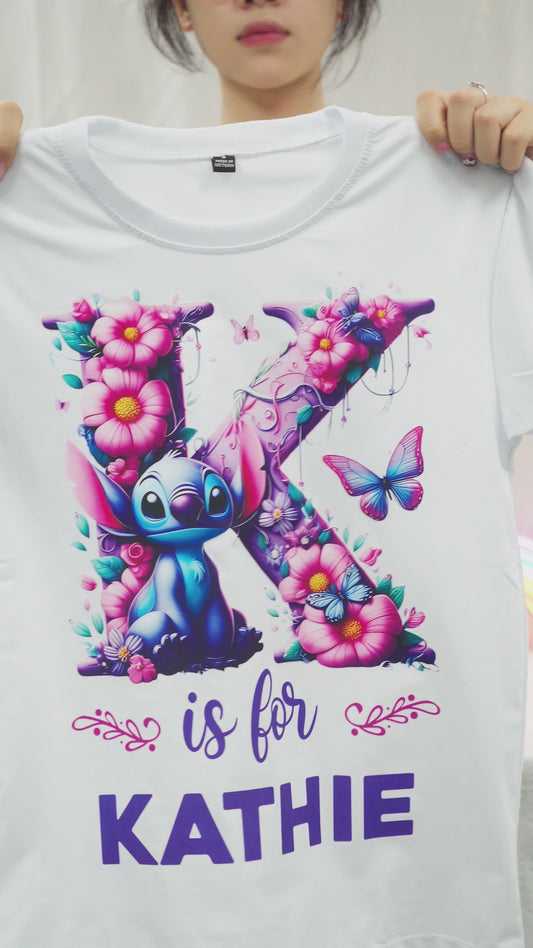 Blue Ohana Alphabet Letter Custom Name - Personalized Ohana T-shirt And Hoodie