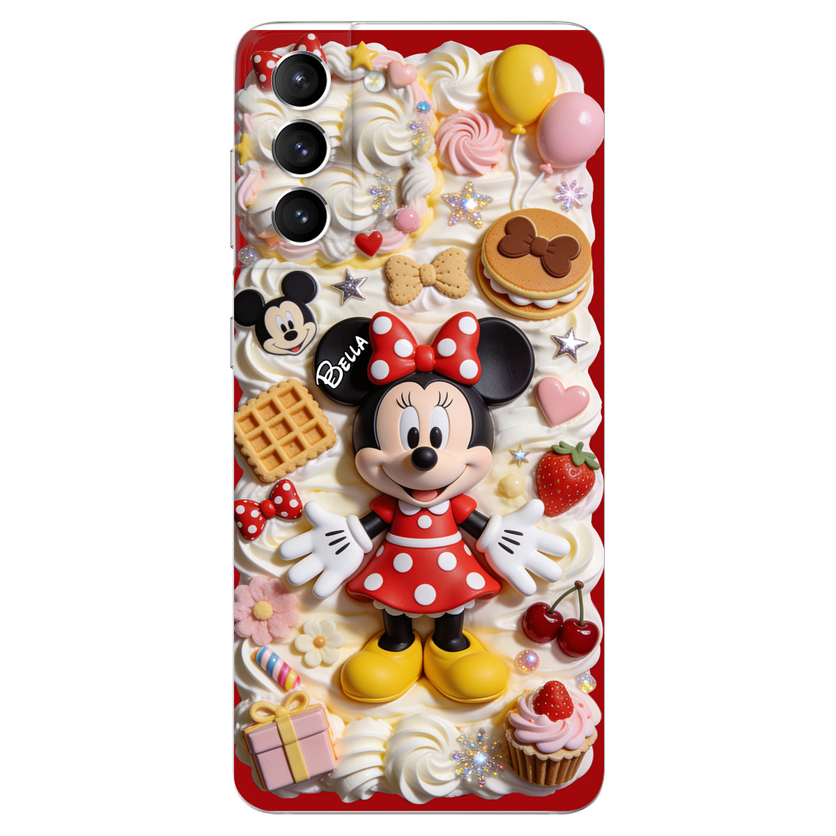 Sweet Magic - Personalized Mouse 3D Embossed Leather Phone Case