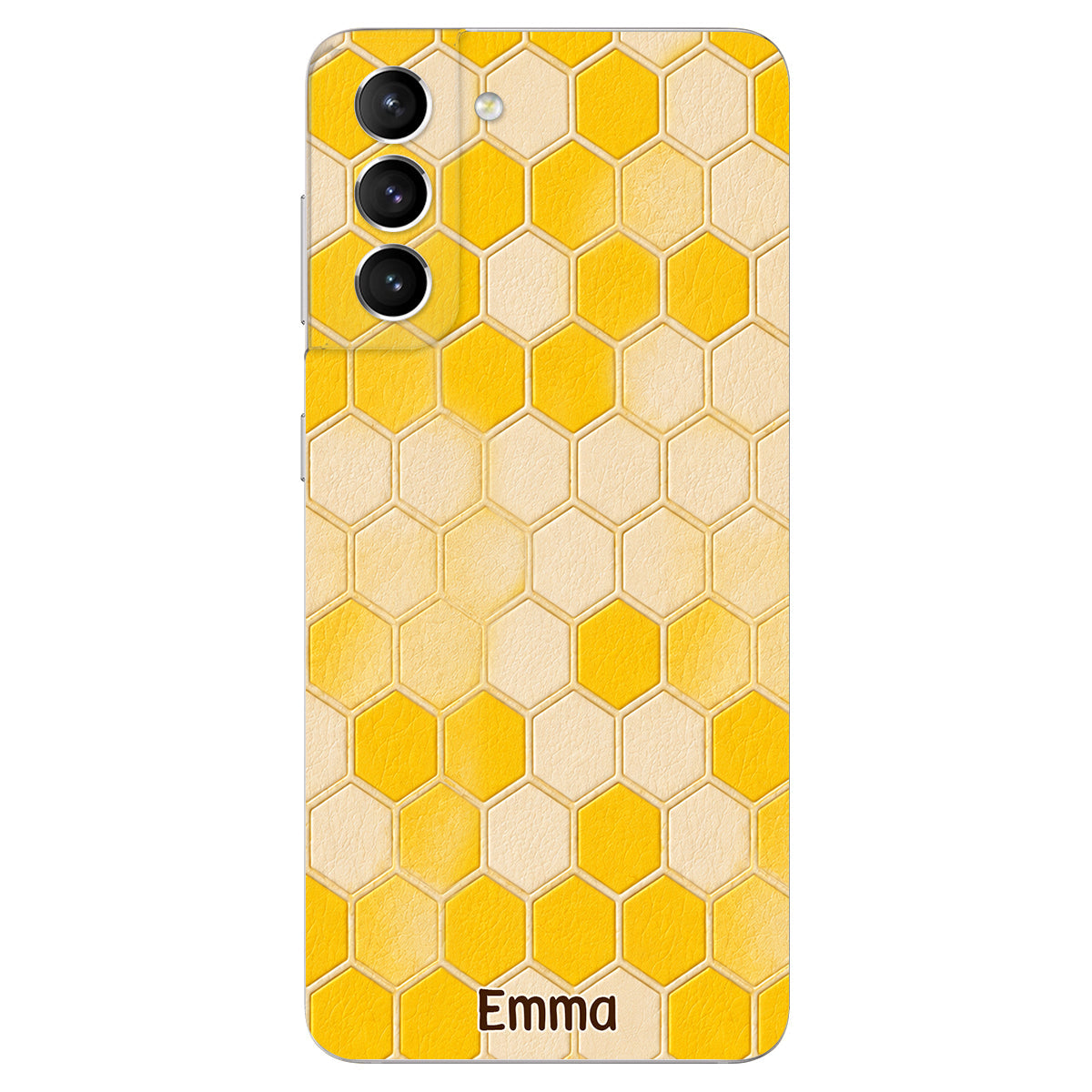 Winnie Friends Leather Case & Dangling Charm - Personalized Yellow Bear 3D Embossed Leather Phone Case