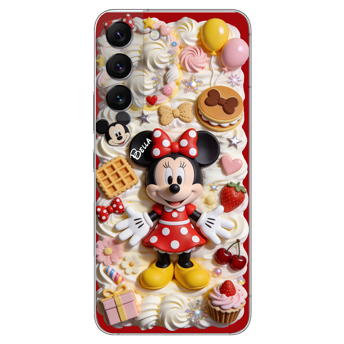 Sweet Magic - Personalized Mouse 3D Embossed Leather Phone Case