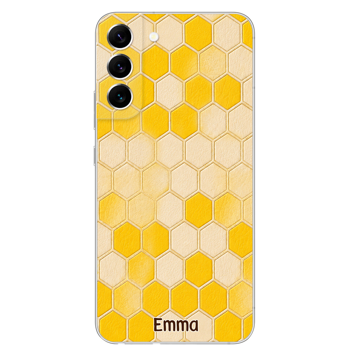 Winnie Friends Leather Case & Dangling Charm - Personalized Yellow Bear 3D Embossed Leather Phone Case