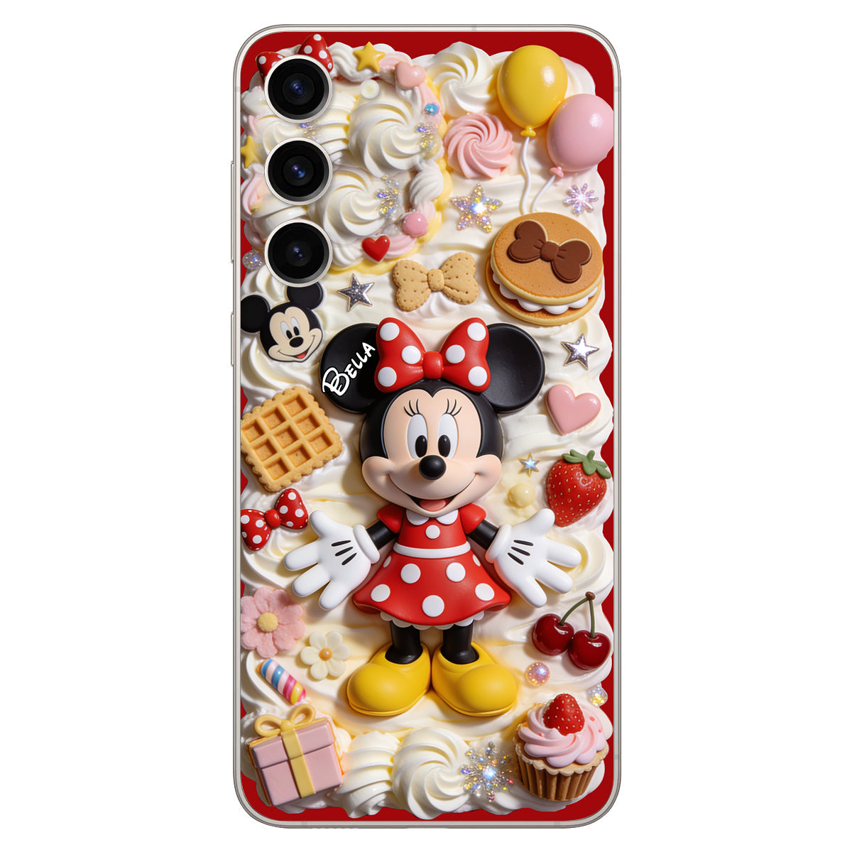 Sweet Magic - Personalized Mouse 3D Embossed Leather Phone Case