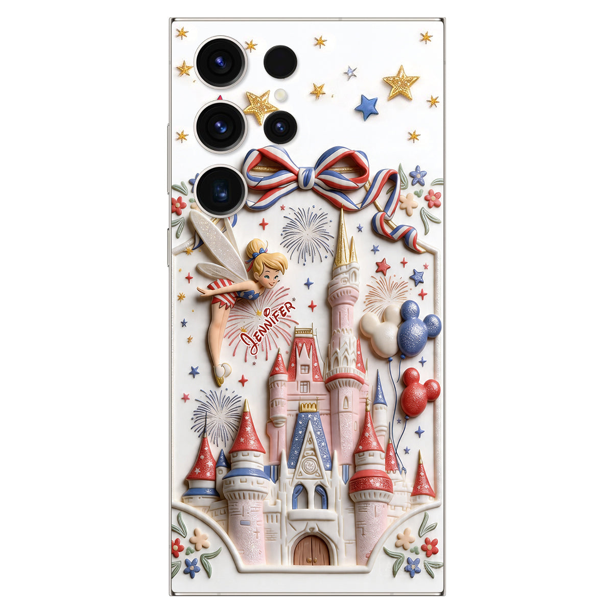 USA 250th Anniversary - Personalized Dream Trip 3D Embossed Leather Phone Case