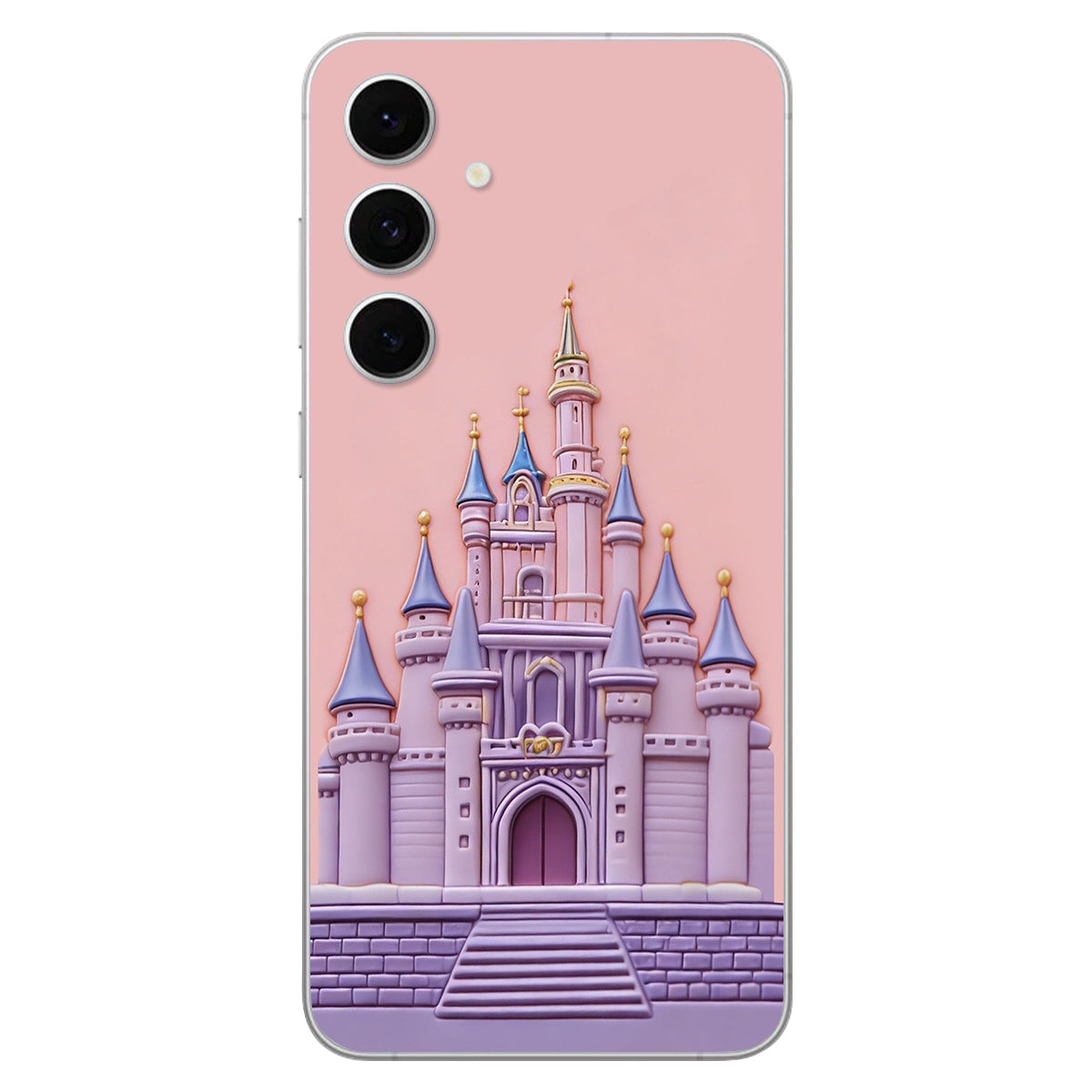 Magical Castle Friends Leather Phone Case & Charm Set - Personalized Mouse 3D Embossed Leather Phone Case