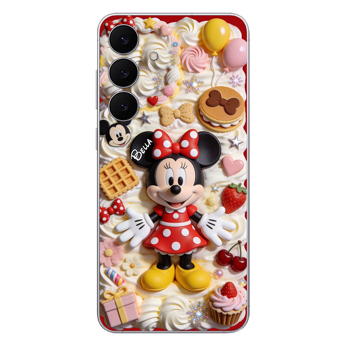 Sweet Magic - Personalized Mouse 3D Embossed Leather Phone Case