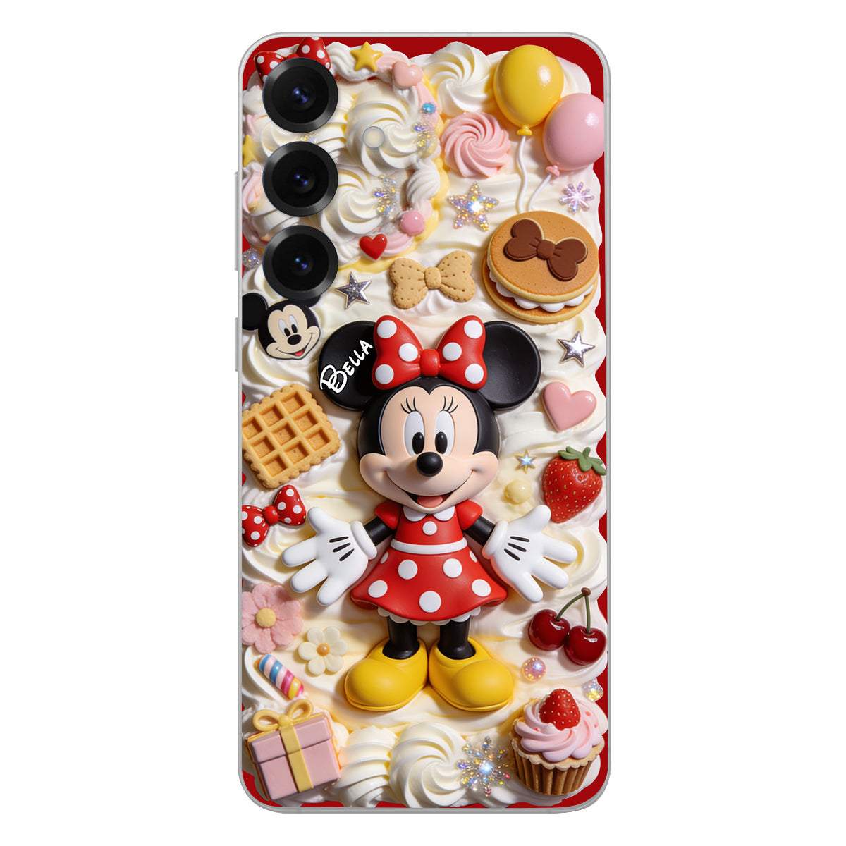 Sweet Magic - Personalized Mouse 3D Embossed Leather Phone Case