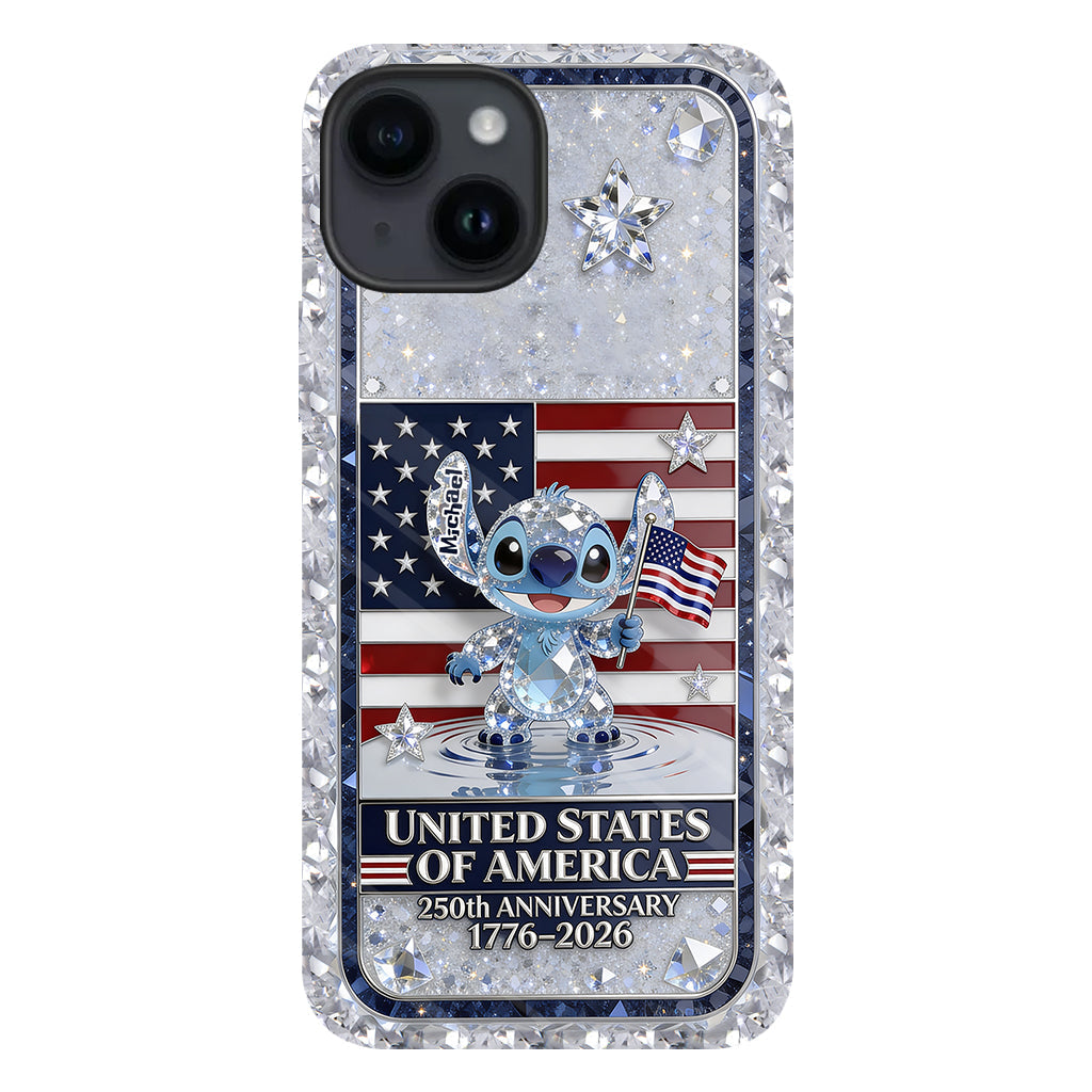 USA 250th Anniversary Cute Cartoon - Personalized Ohana Full Print Phone Case