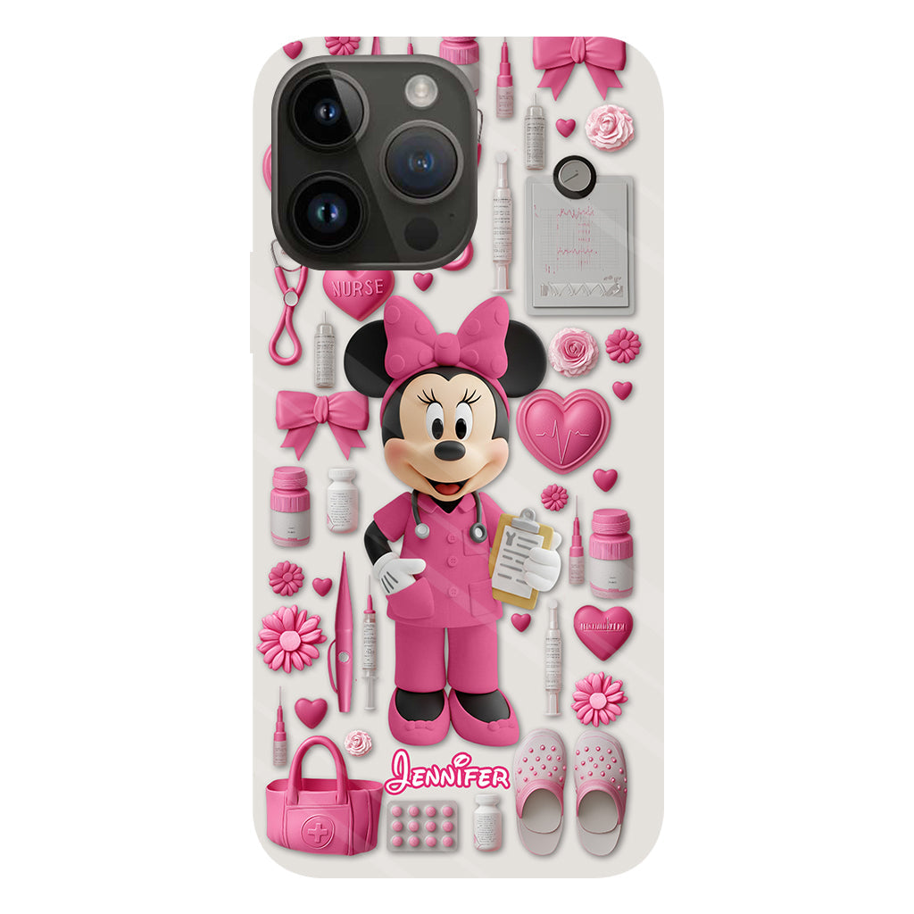 Nursing Is A Work Of Heart - Personalized Nurse Full Print Phone Case