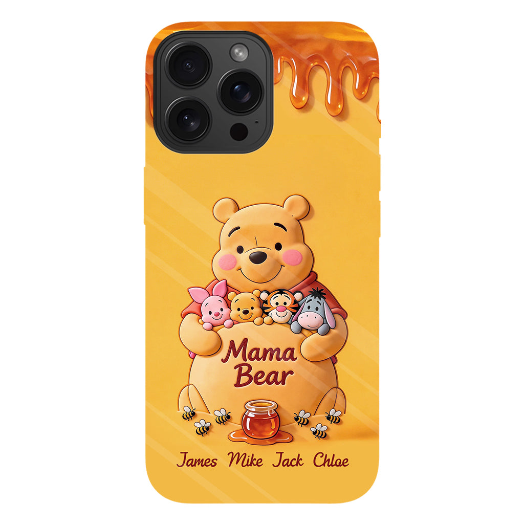 Mama Bear - Personalized Yellow Bear Full Print Phone Case